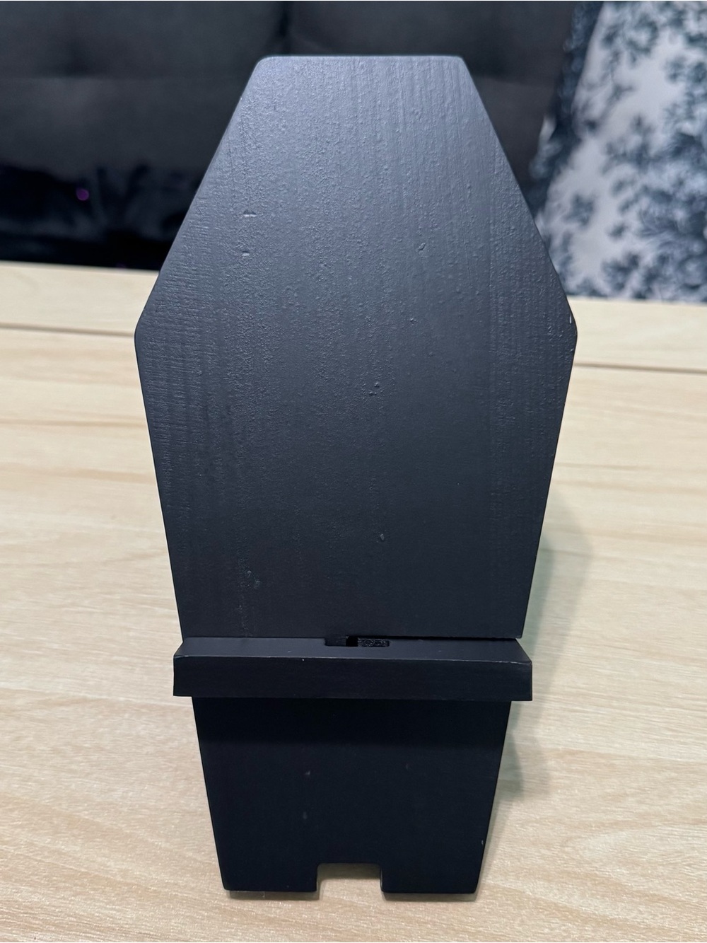 Black Coffin Shaped Phone Holder